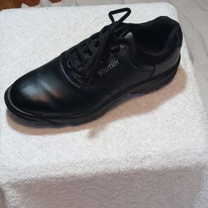 FOOTJOY GREENJOYS GOLF SHOES MENS 8 M BLACK CLEATS SPIKES NICE!!